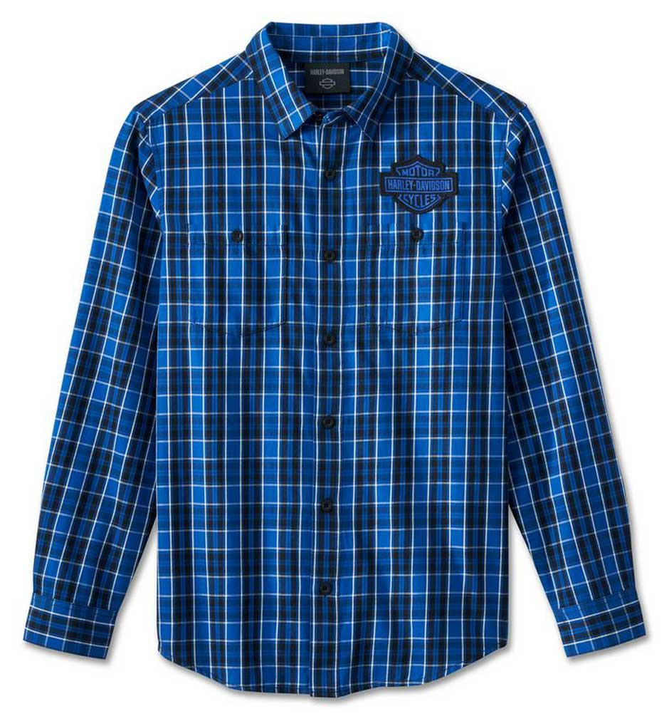 96630-23VM Harley-Davidson Shortsleeve Shirt Genuine Grey Plaid At