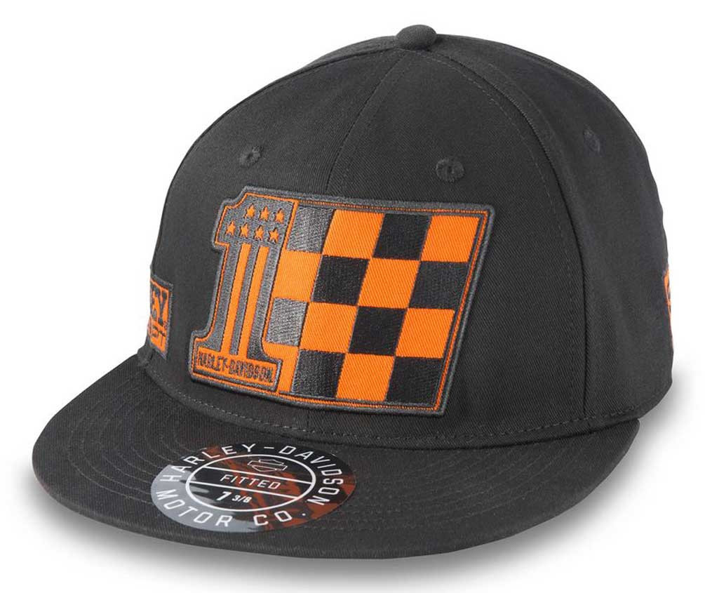 Harley-Davidson® Men's Racer Victory Fitted Baseball Cap - Orange