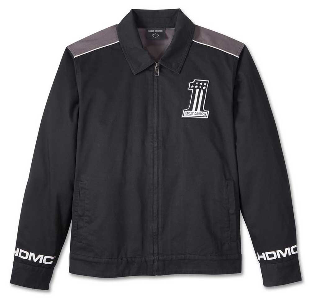 Harley-Davidson® Men's #1 Logo Casual Work Cotton Jacket - Black