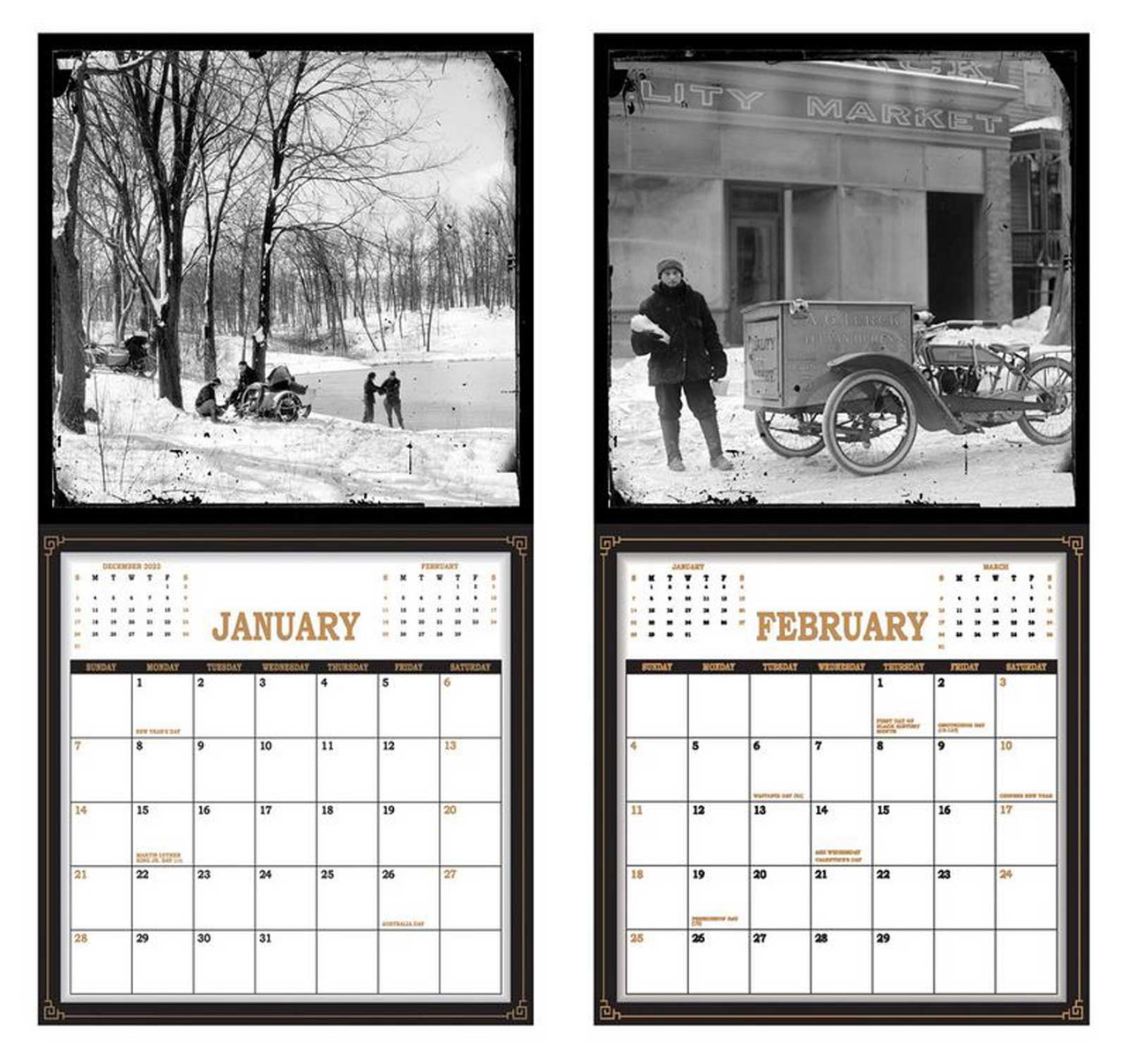 Harley Davidson® 2024 Archival Wall Hanging Calendar 12 x 24 inches