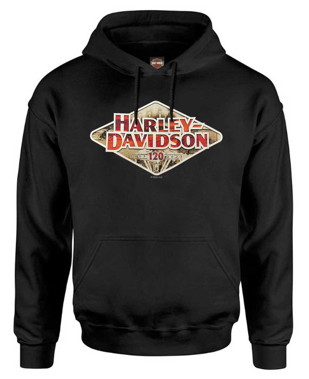 Harley-Davidson® Men's 120th Anniversary Diamond Hooded Pullover ...