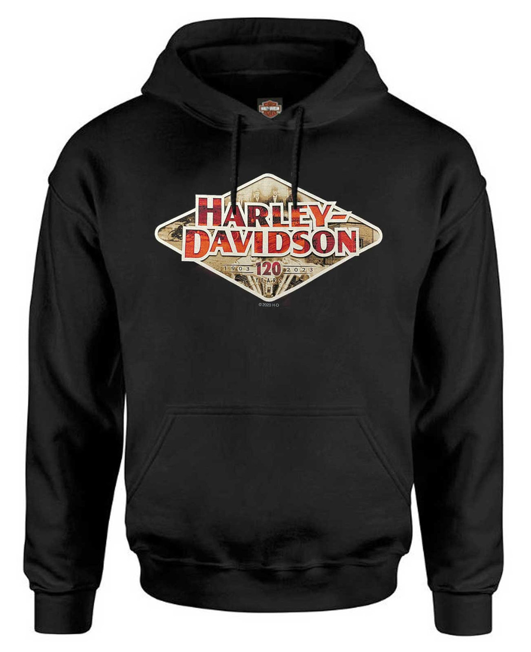Harley-Davidson® Men's 120th Anniversary Diamond Hooded Pullover