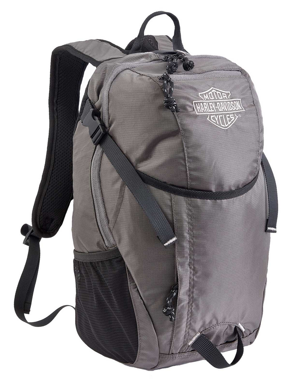 Harley-Davidson® Embroidered B&S Zero Gravity Water-Resistant Backpack -  Gray