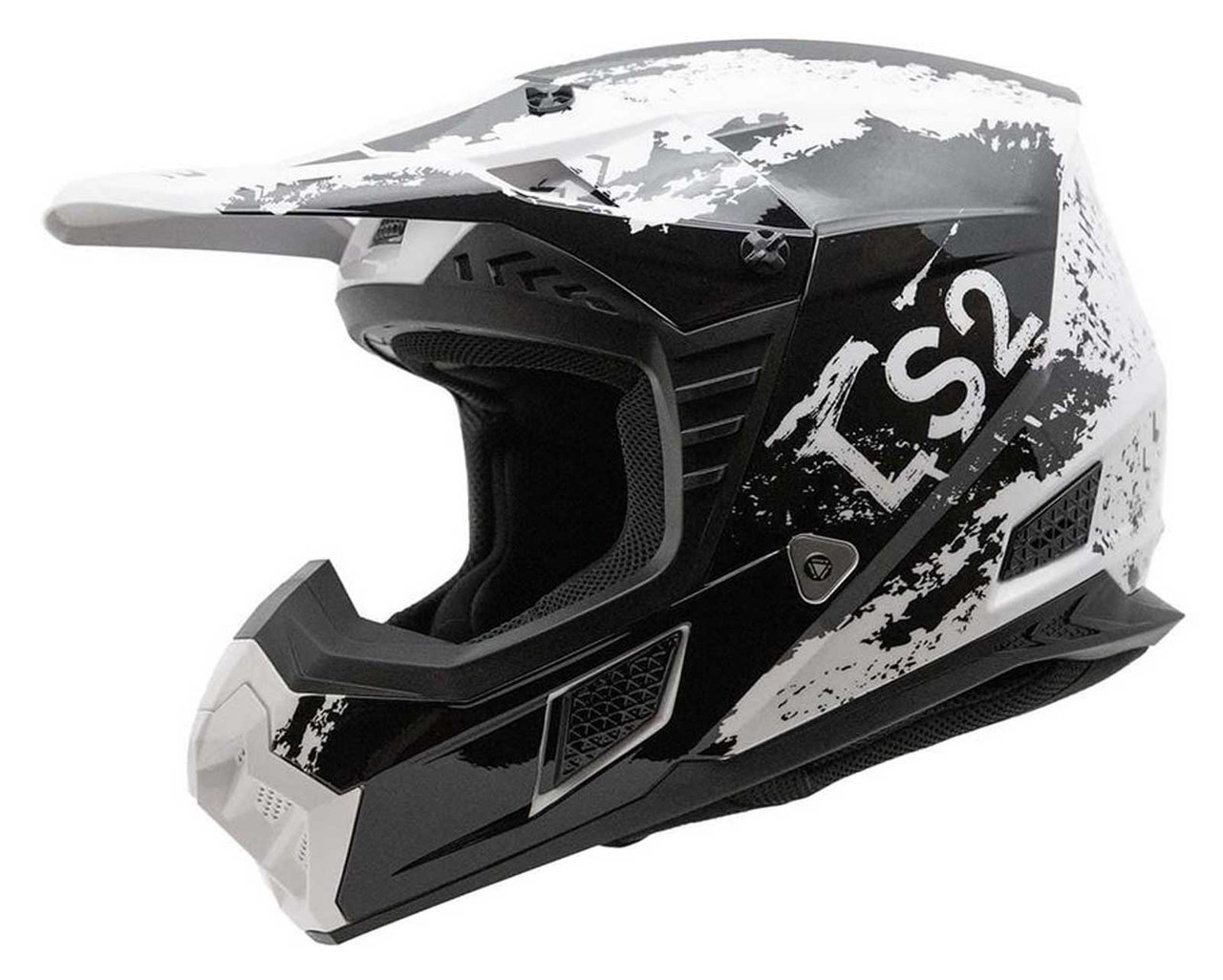 LS2 Helmets Coz Hyde Full Face MX Off-Road Motorcycle Helmet - Black/White