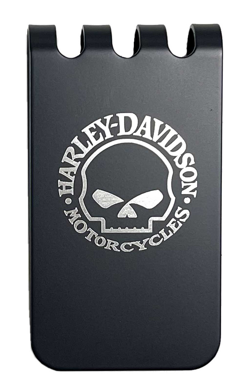 Harley-Davidson® Men's Willie G Skull Metal Money Clip - Matte