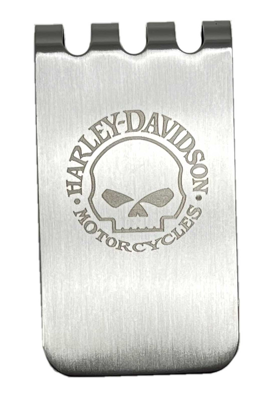 Harley-Davidson® Men's Willie G Skull Money Clip - Brushed Nickel Finish