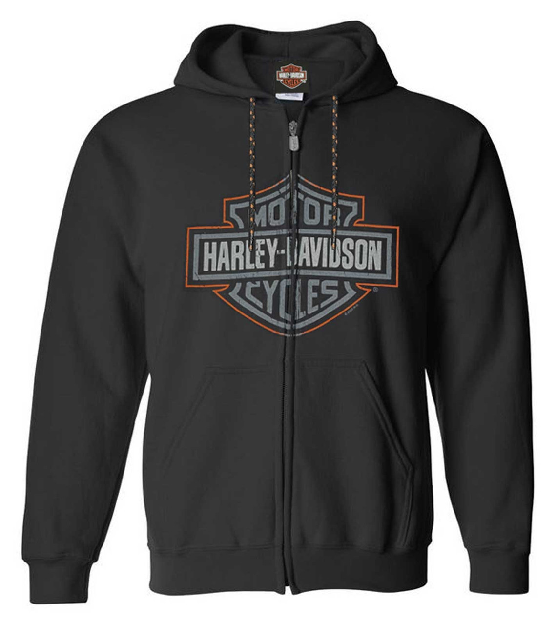 Harley-Davidson® Men's Classic Bar & Shield Zip-Up Hoodie Sweatshirt ...