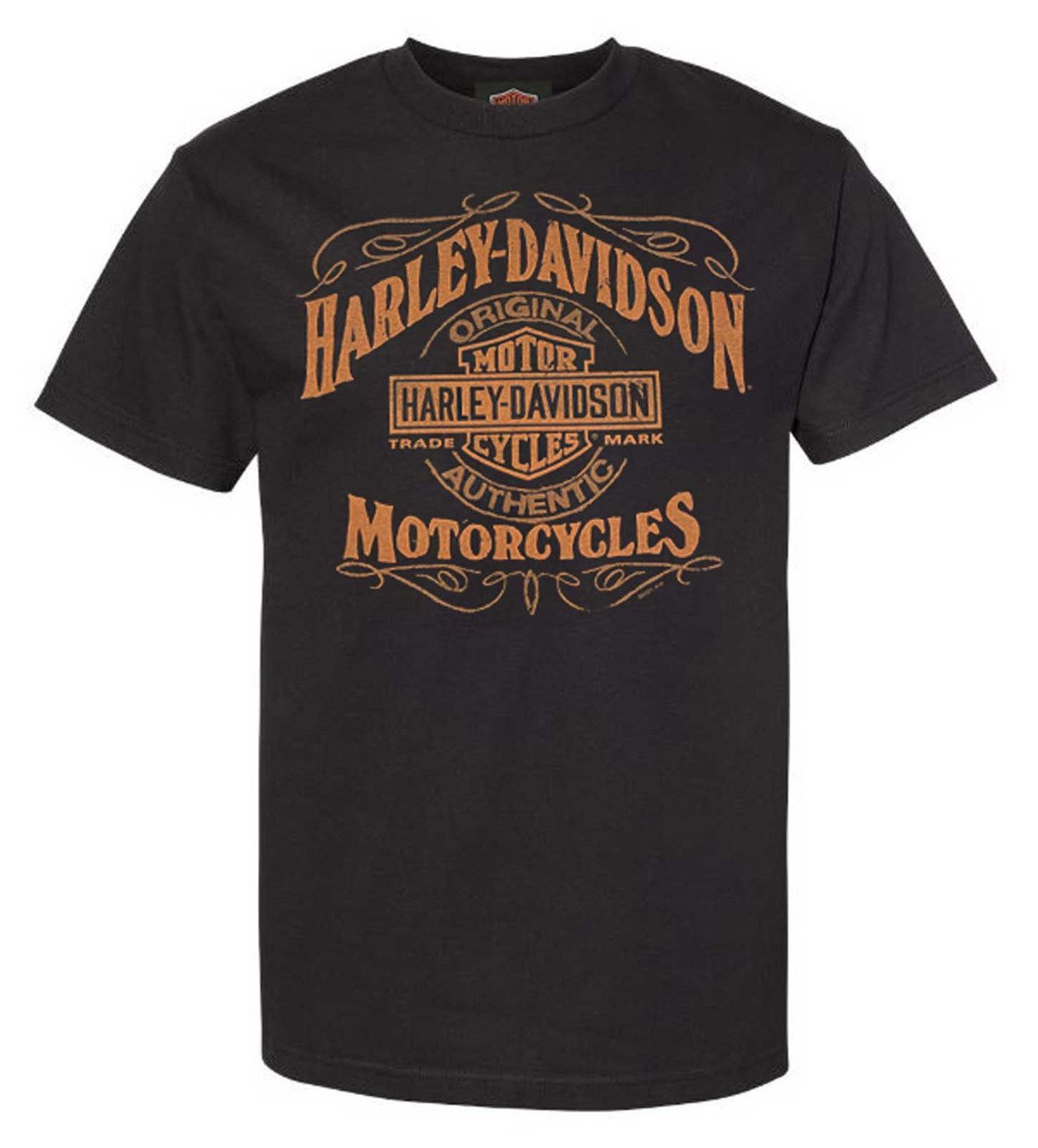 【HARLEY DAVIDSON】L/S Tee デカロゴ スリーブロゴ 2XL Harley-Davidson Men's Beveled H-D Long Sleeve Cotton Crew