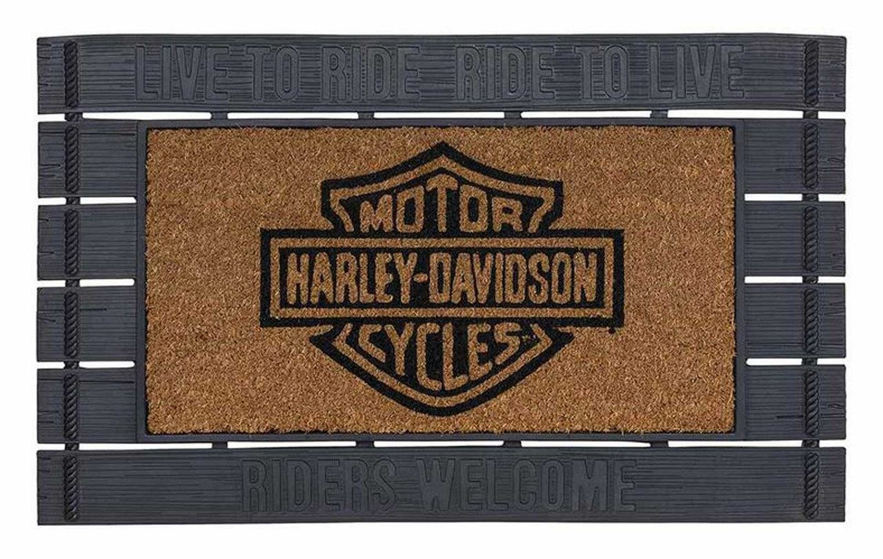 Harley-Davidson® Bar & Shield Riders Welcome Entry Mat, Rubber