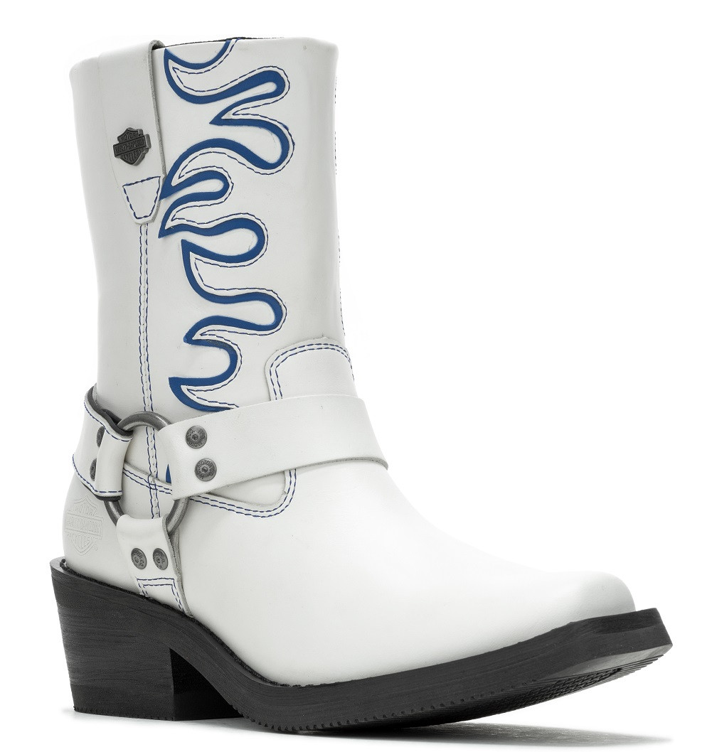 Harness Boots White Biker Boots Womens Heavy Duty Biker Boots With