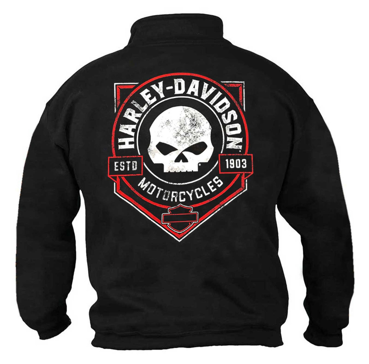 Harley-Davidson Half-Zip Sweatshirt, Men's XL unclear black type Vintage Second Hand