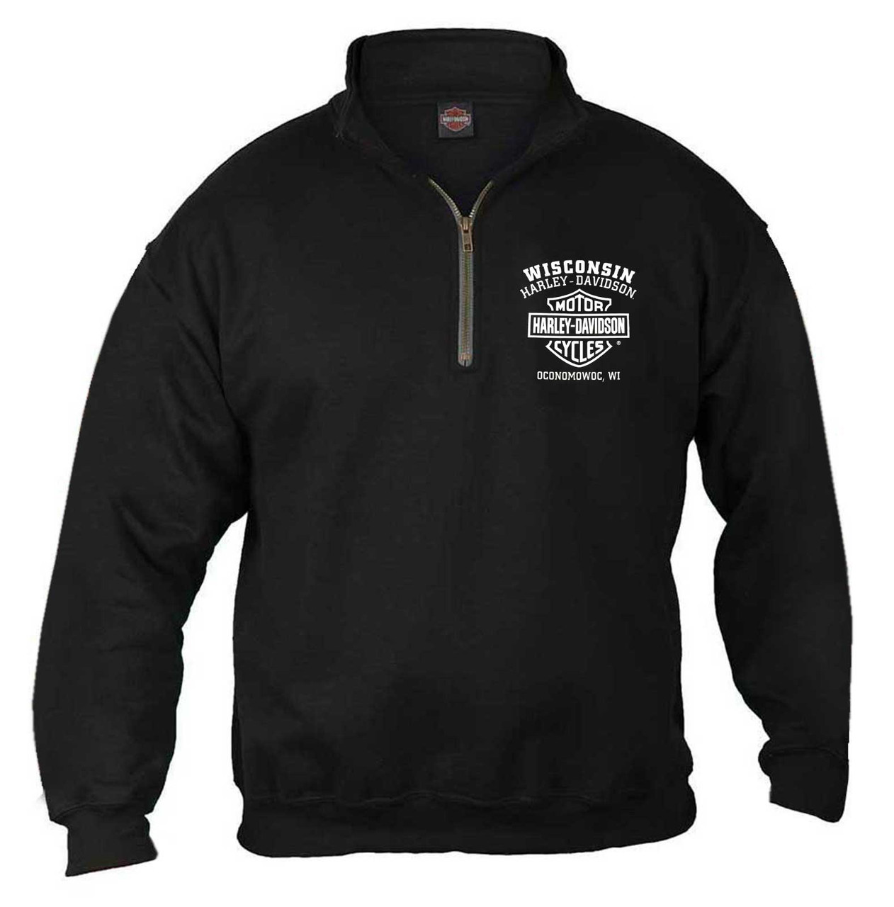 Harley-Davidson® Men's Shady Skull 1/4 Zip Cadet Pullover