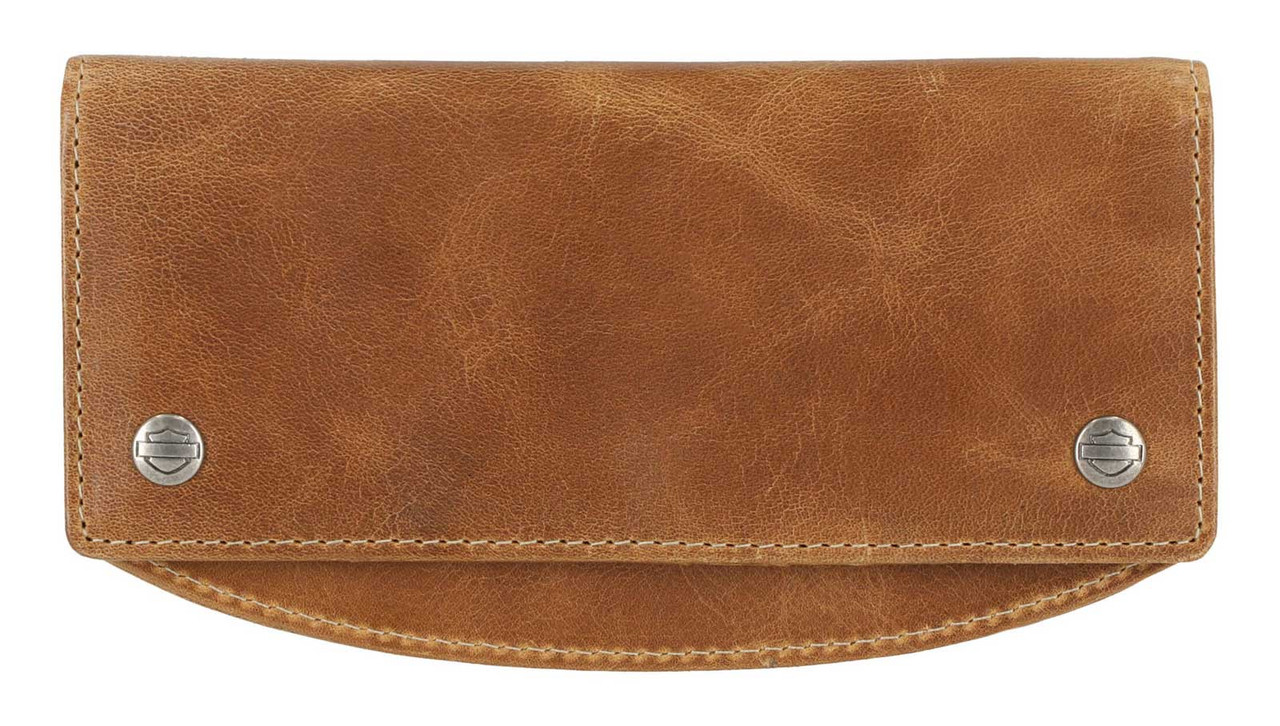 ウォレット。ハーレー、アメリカン Harley-Davidson® Men's Danger Zone Tri-Fold Genuine Leather Wallet