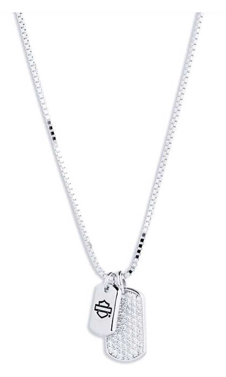 Harley-Davidson® Women's 16 in. Bar & Shield Dog Tag Necklace