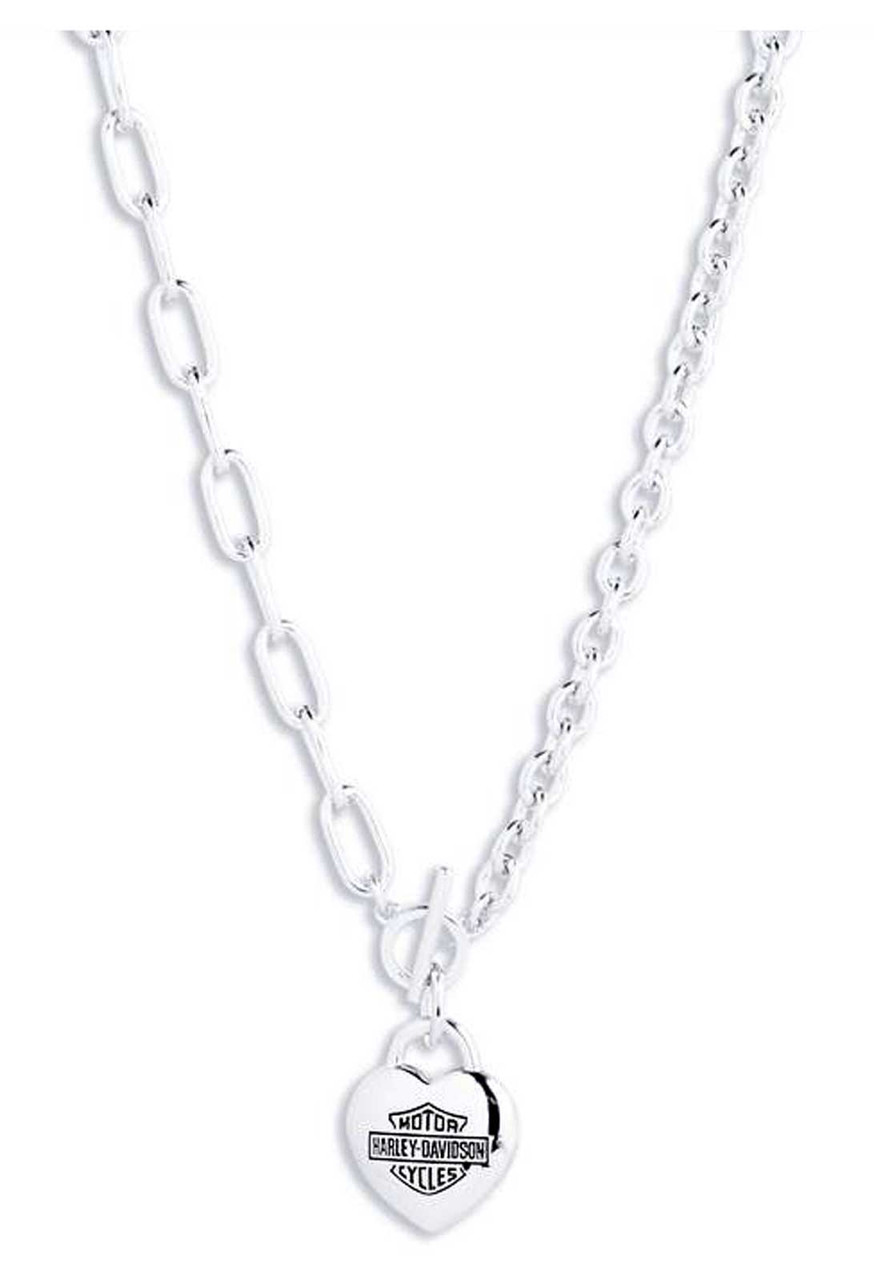 Harley-Davidson® Women's 18 in. Heart Locket Bar & Shield Toggle
