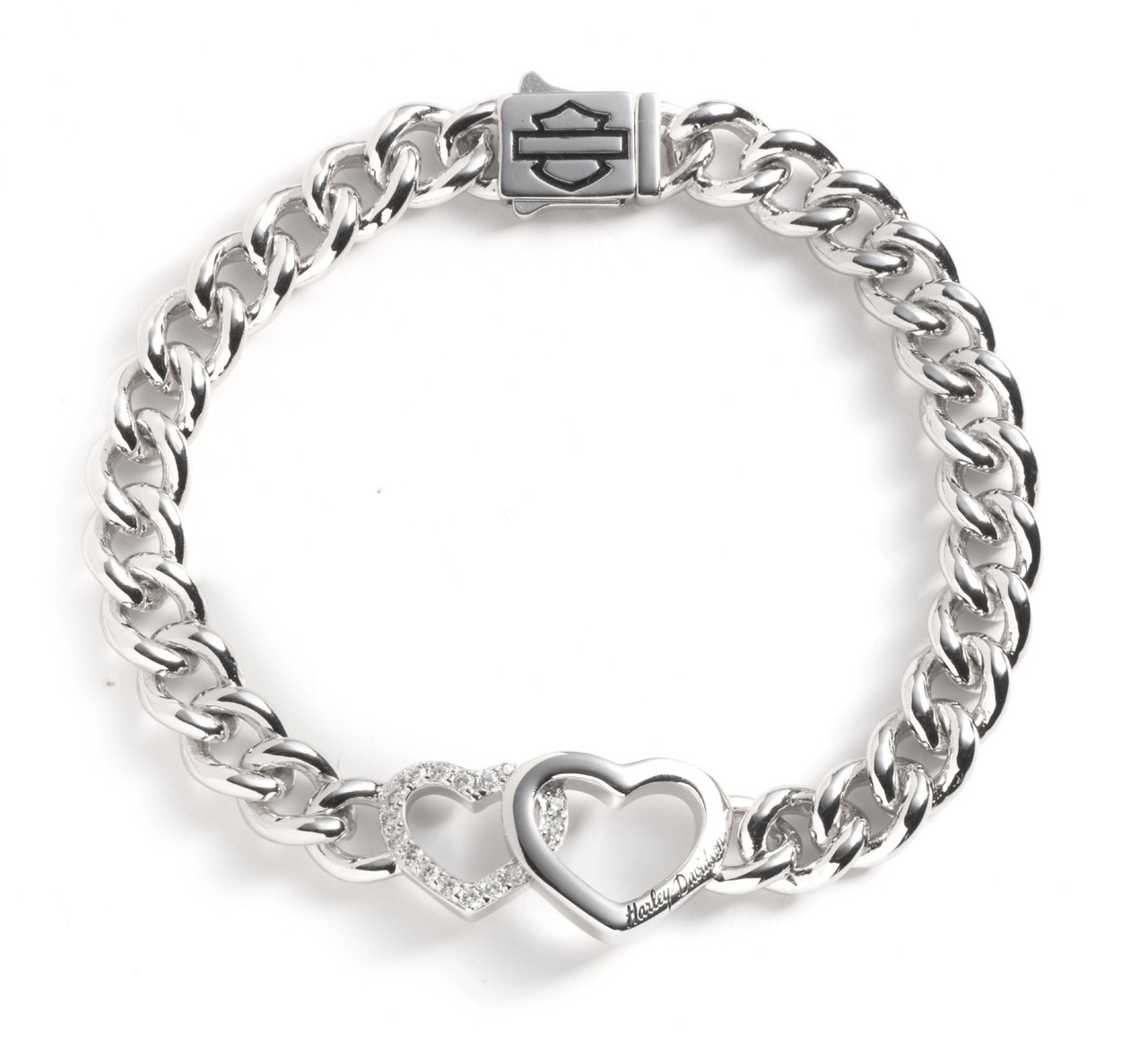 HARLEY-DAVIDSON チェーンブレスレット Harley-Davidson® Women's Large Chain Toggle Bar & Shield Bracelet