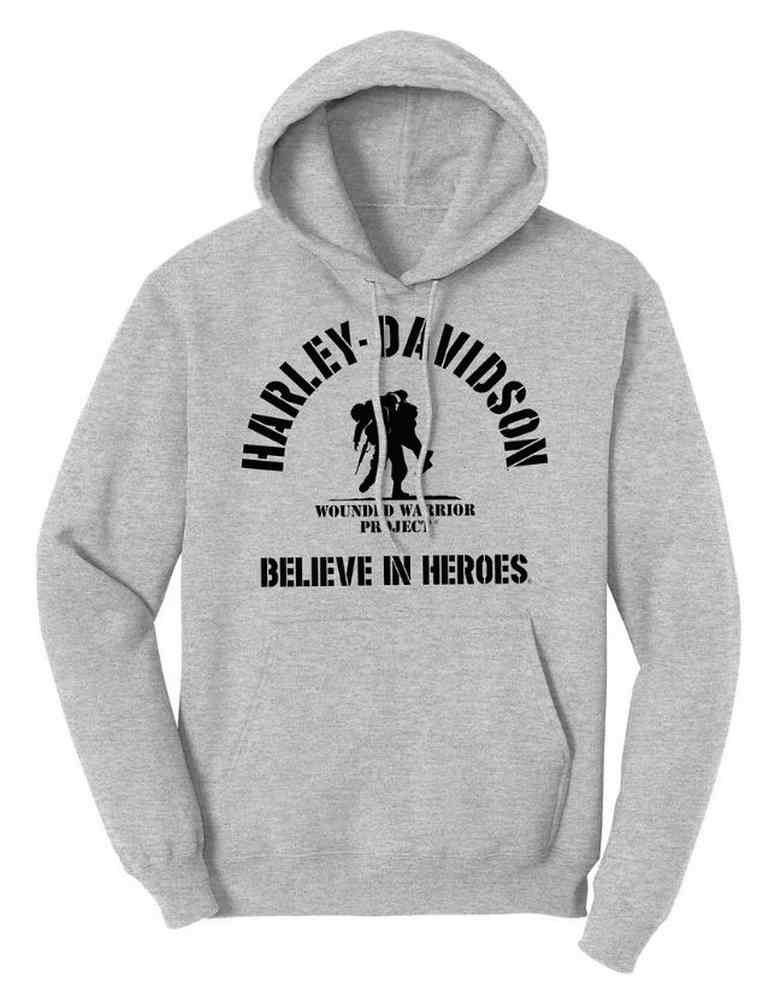 Harley-Davidson® Men's Wounded Warrior Project Honor Hoodie, Gray