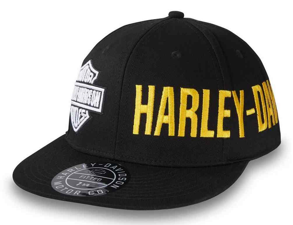 Harley-Davidson® Men's Highside Fitted Cotton Baseball Cap - Black