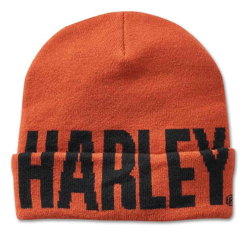 Harley-Davidson® Men's Harley Cuffed Knit Beanie Vintage Orange