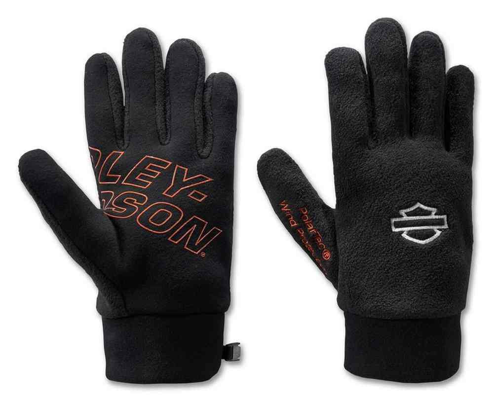 Harley-Davidson® Men's Combustion Windproof Fleece Gloves - Black