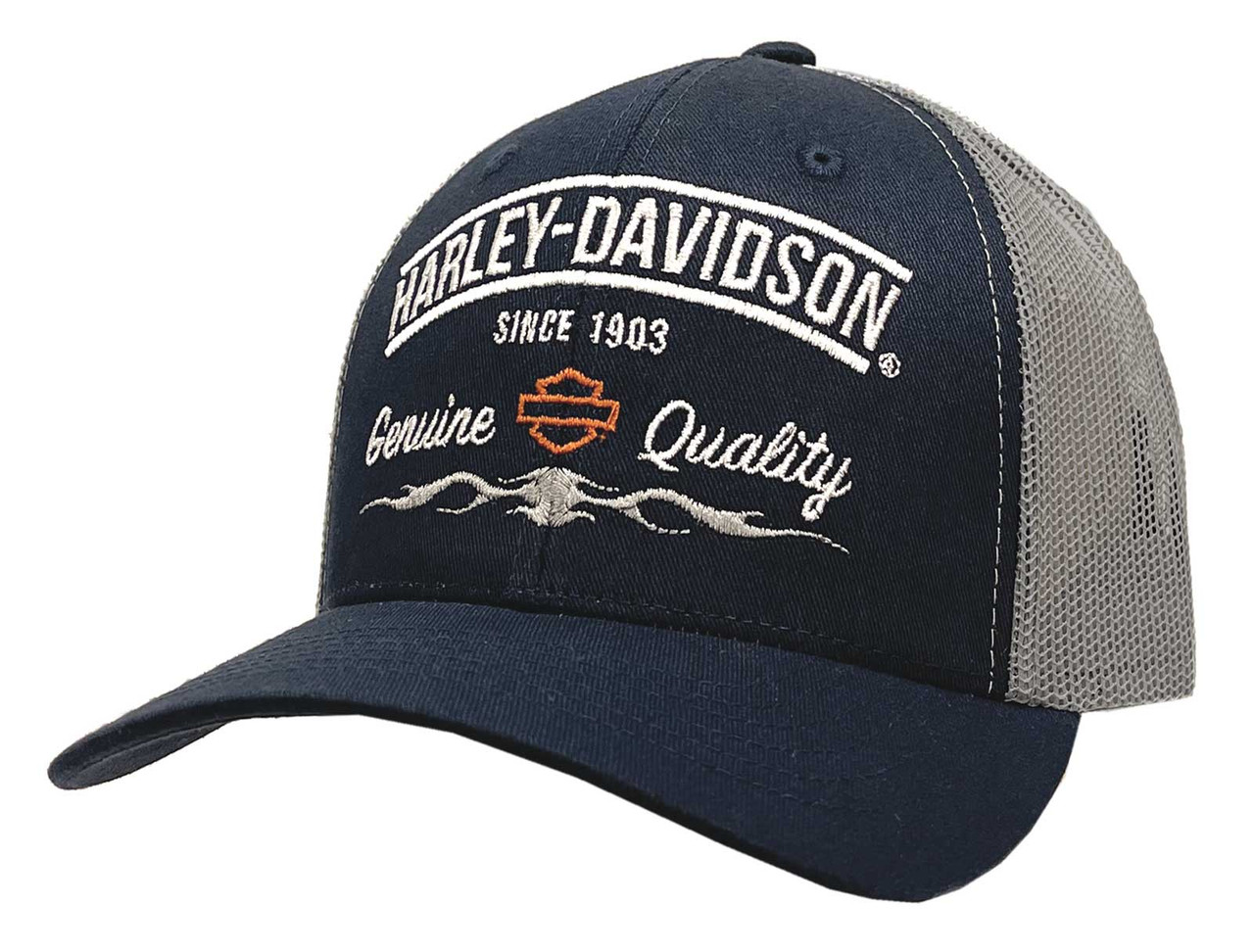Harley-Davidson® Men's Meshed Adjustable Snapback Mesh Trucker Hat