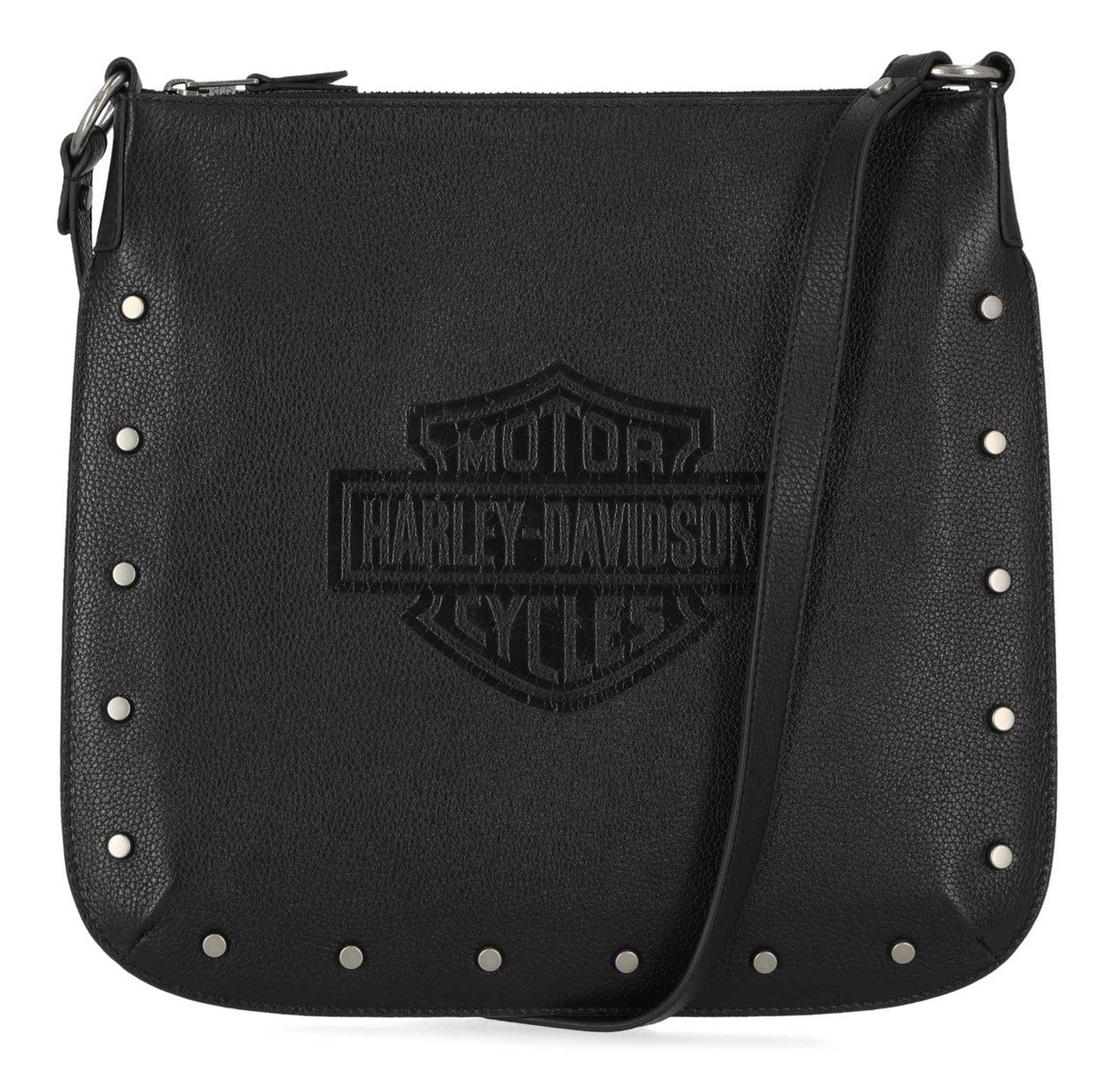 Harley-Davidson® Women's Flat Studded Bar & Shield Crossbody Bag