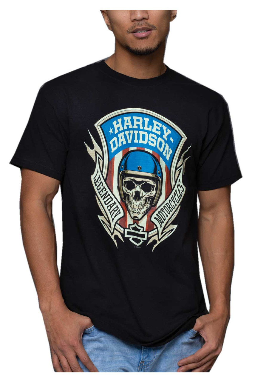 Harley-Davidson® Men's Skull Shield Crew-Neck Short Sleeve T-Shirt