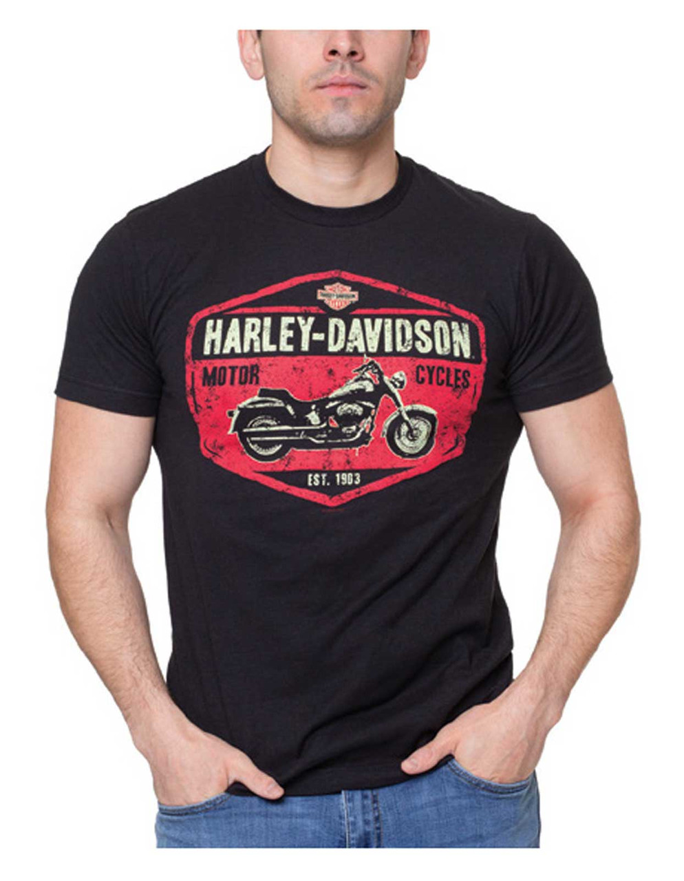 ◆Harley Davidson◆ EST 1903 Short Sleeve T-Shirt Khaki HH15 Harley-Davidson® Men's Preserve Short Sleeve Crew-Neck