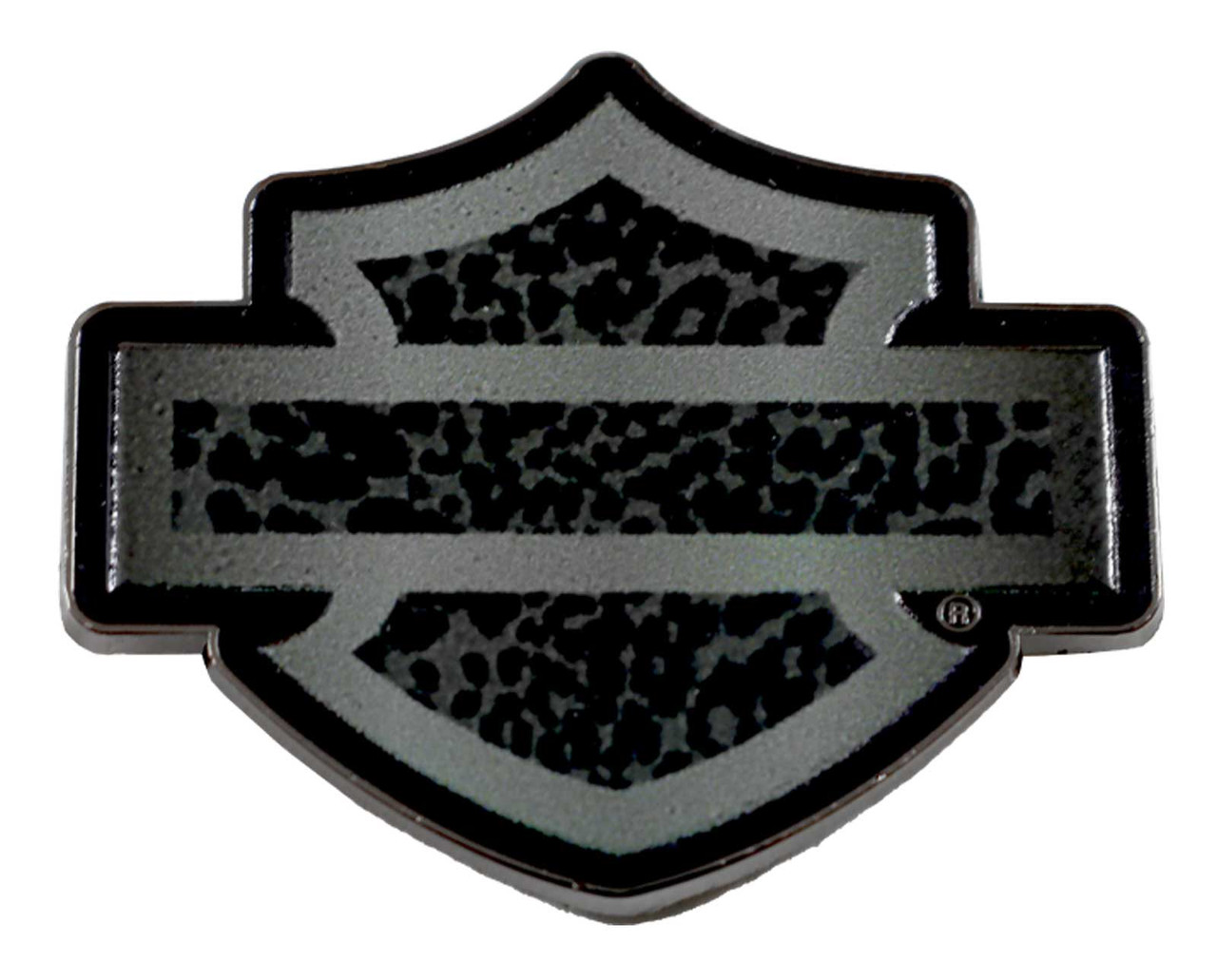 Harley-Davidson® 1.5 in. Cheetah Bar & Shield Metal Pin, Black