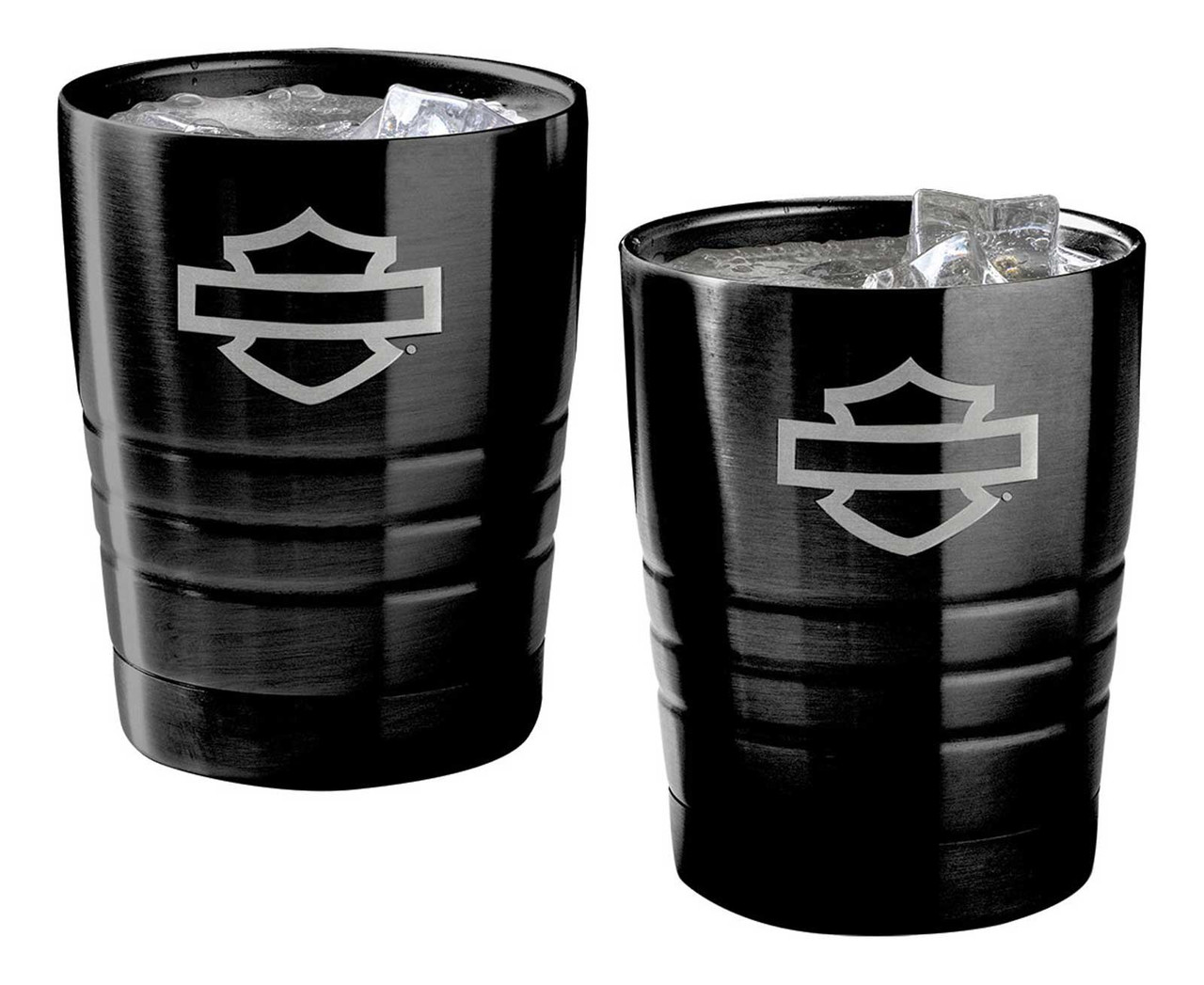 Harley-Davidson® Open Bar & Shield Double Old Fashion Glass Set