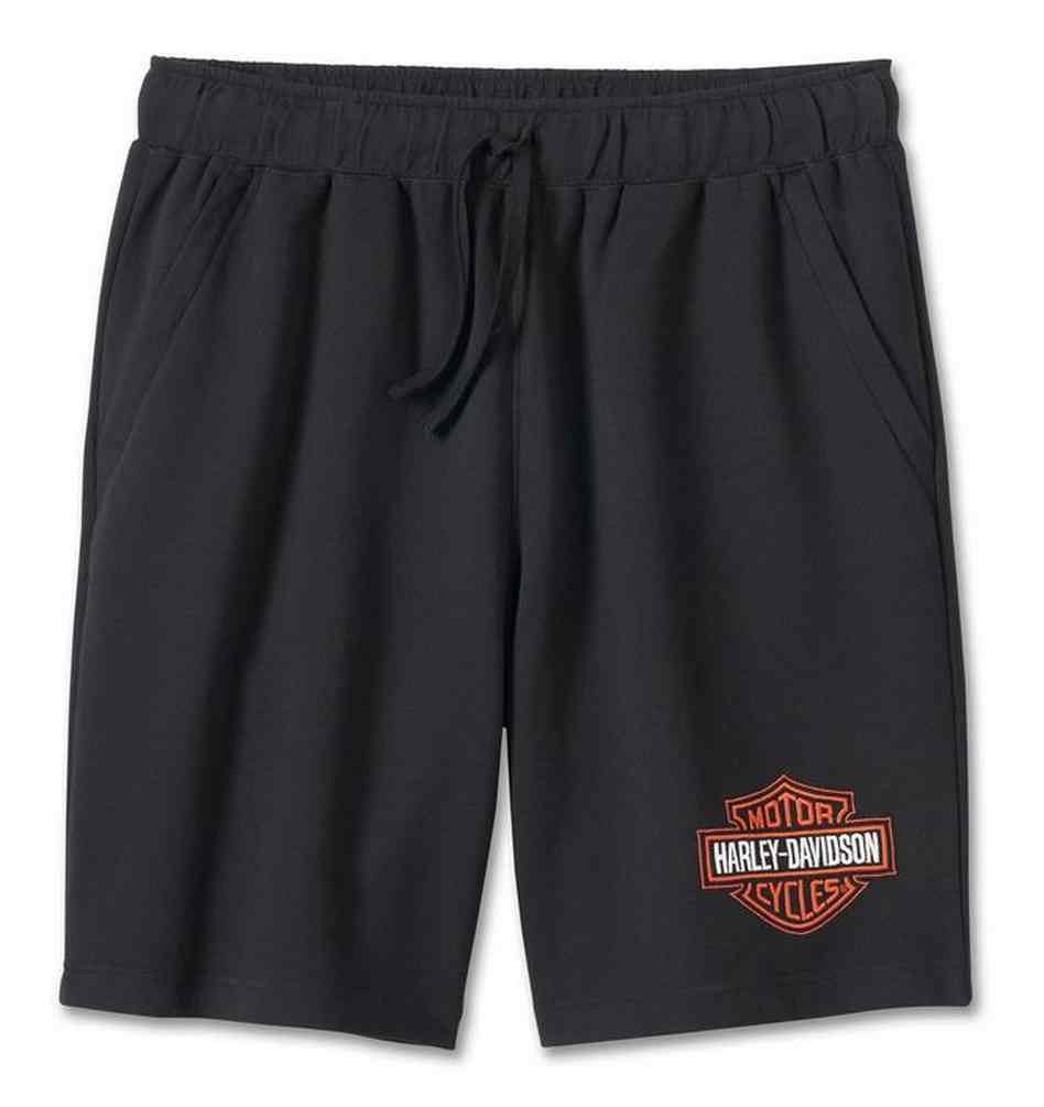 Harley-Davidson® Men's Bar & Shield Fleece Sweat Shorts - Black