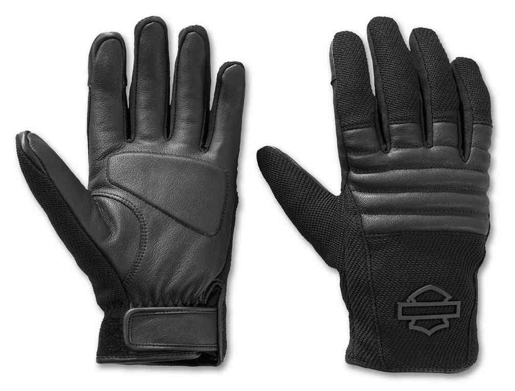 Harley-Davidson® Men's Dyna Knit Full-Finger Leather Riding Gloves