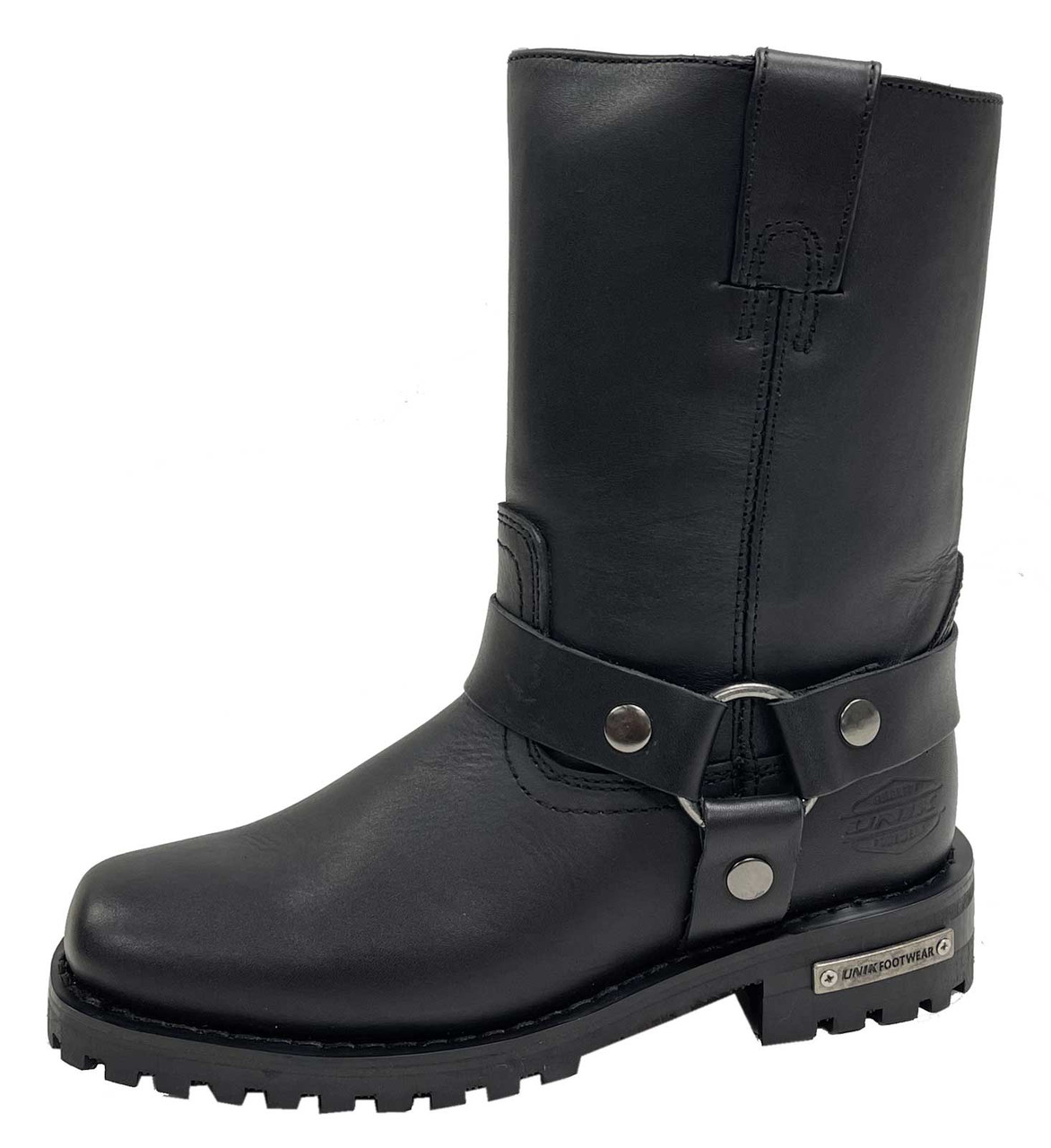 Unik Women's Premium Cowhide Leather Motorcycle Boots - Black