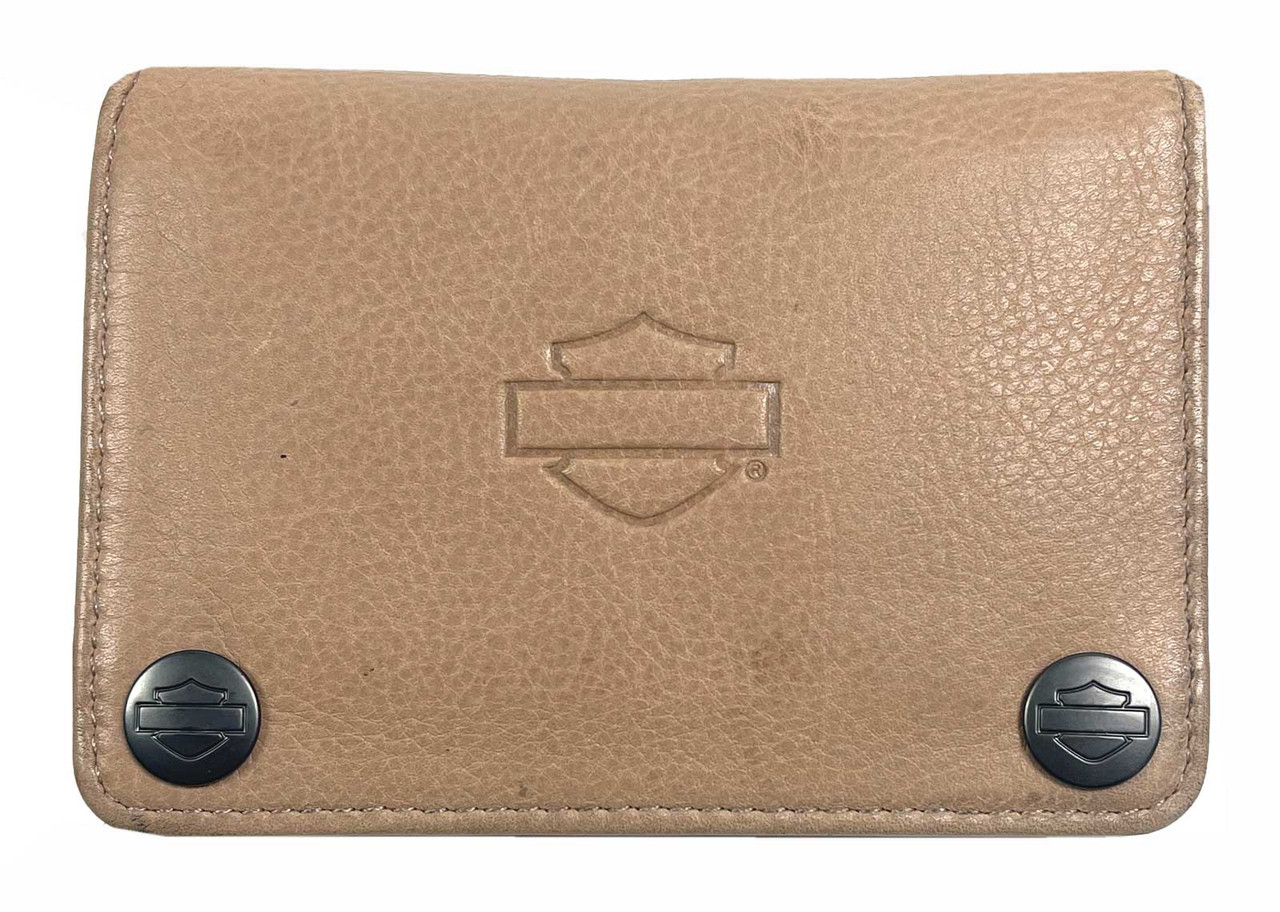 Harley-Davidson® Men's Bar & Shield Washed Leather Snap Billfold