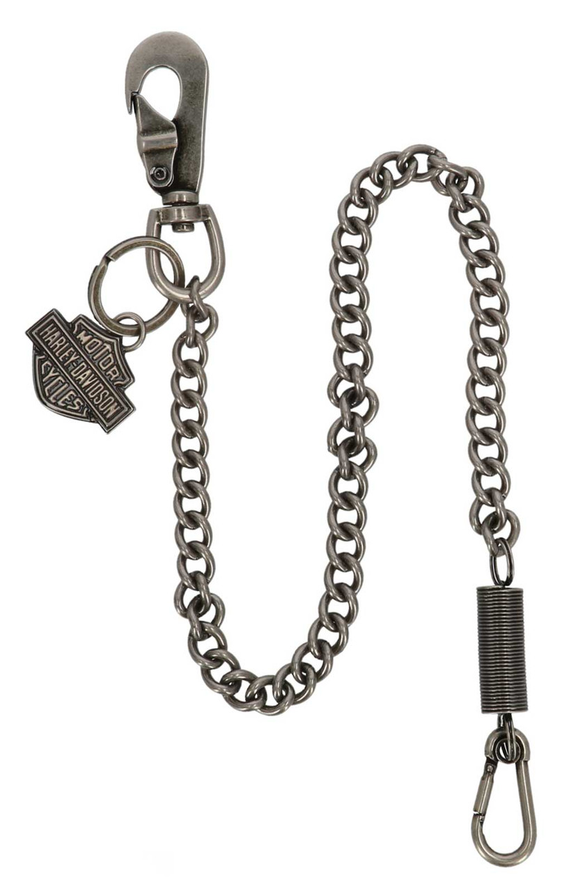 Harley-Davidson® Men's Bar & Shield Spring 24 inch Wallet Chain