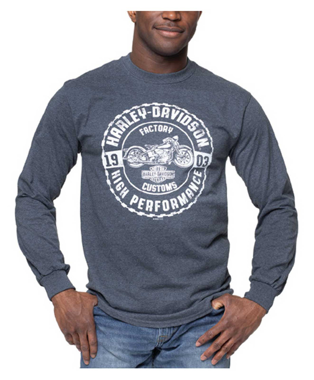 Harley-Davidson® Men's Finest Bike Long Sleeve Crew-Neck Shirt Harley-Davidson® Men's Finest Bike Long Sleeve Crew-Neck Shirt