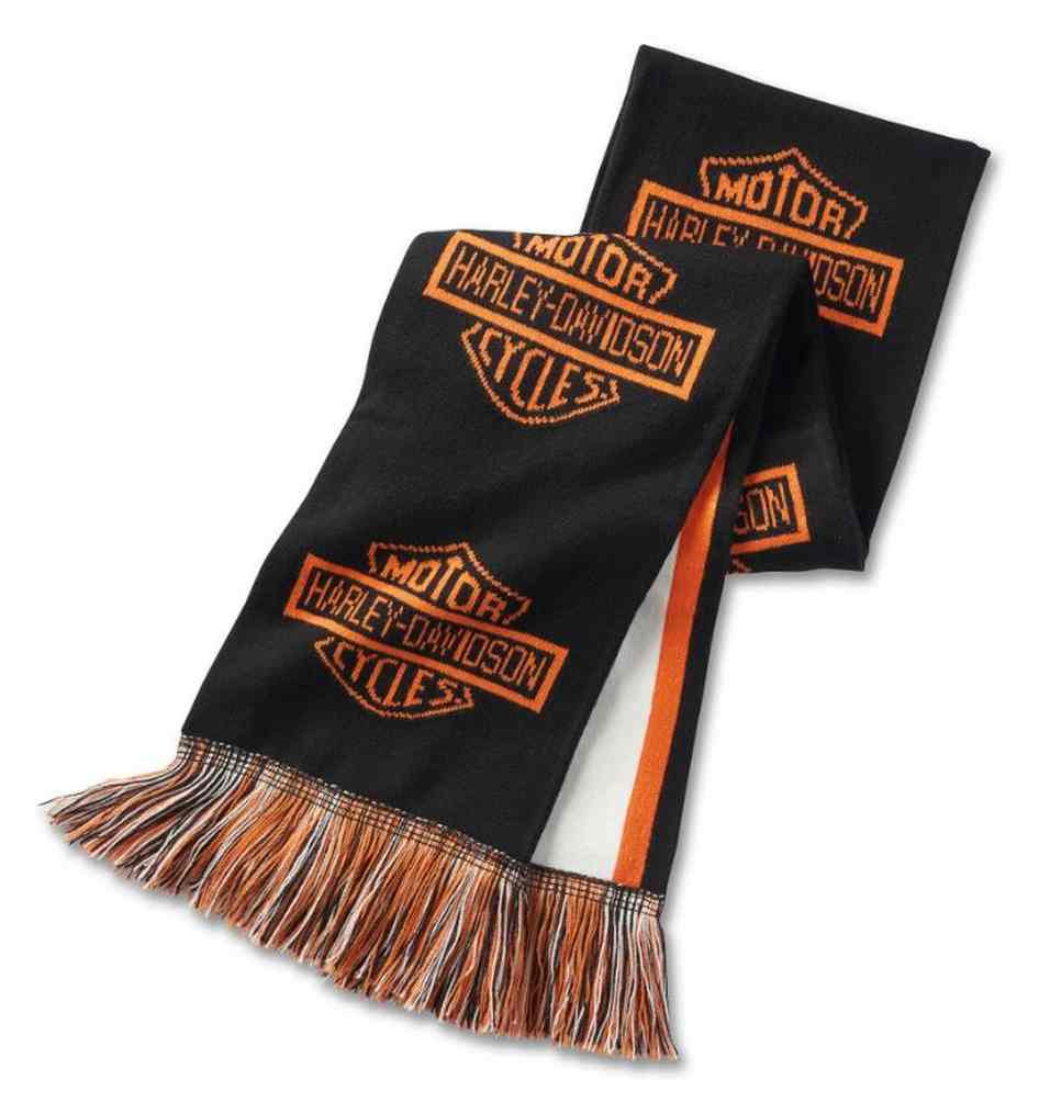 Harley-Davidson® Men's Striker Bar & Shield Winter Scarf - Black