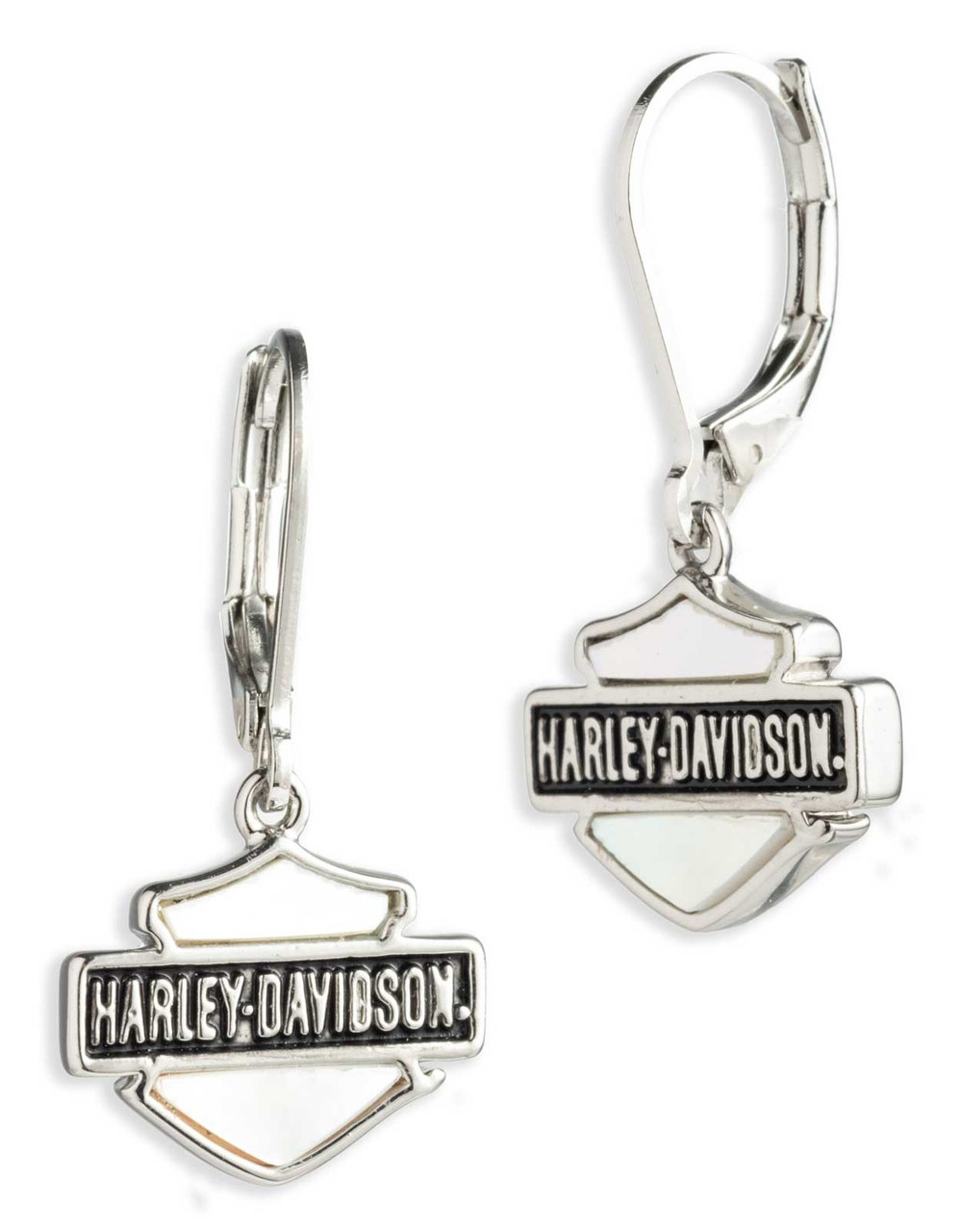 Harley-Davidson® Women's Mother of Pearl Bar & Shield Drop