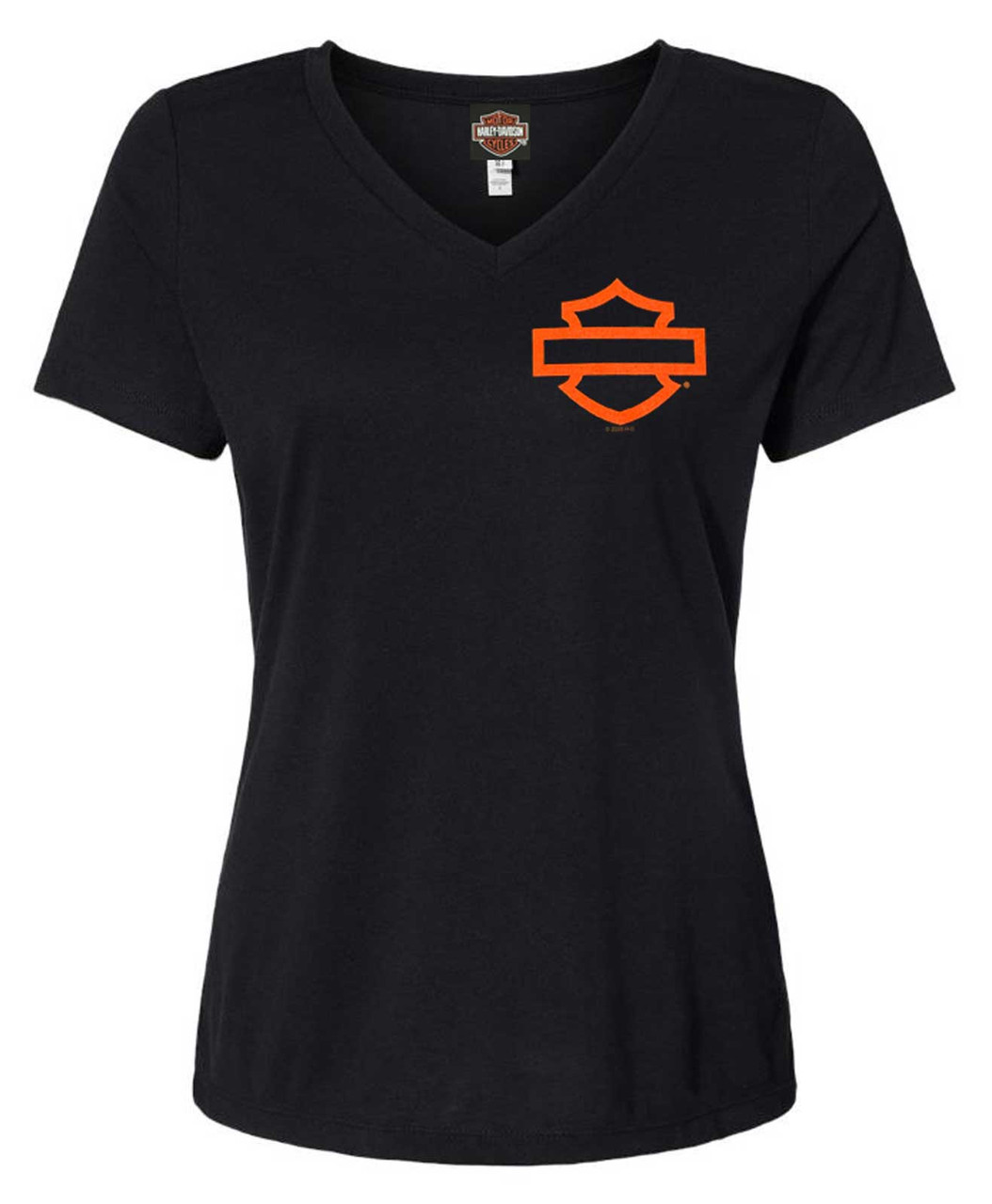 Harley-Davidson® Women's Open Bar & Shield On Black Short Sleeve T