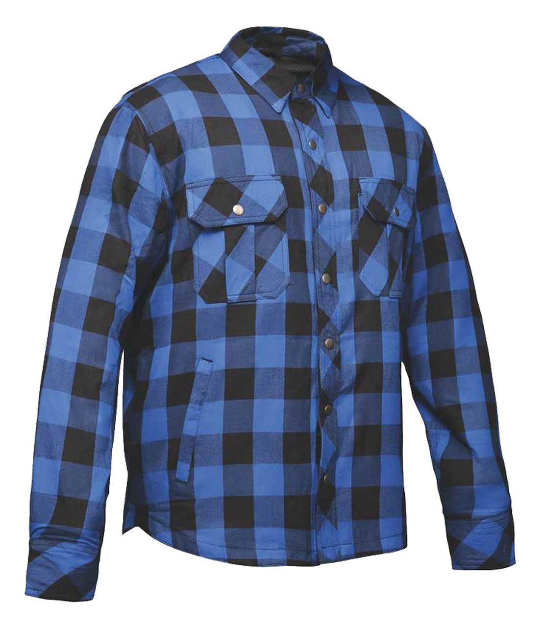 Derringer Men's Armored Zip & Snap Plaid Flannel Shirt Jacket