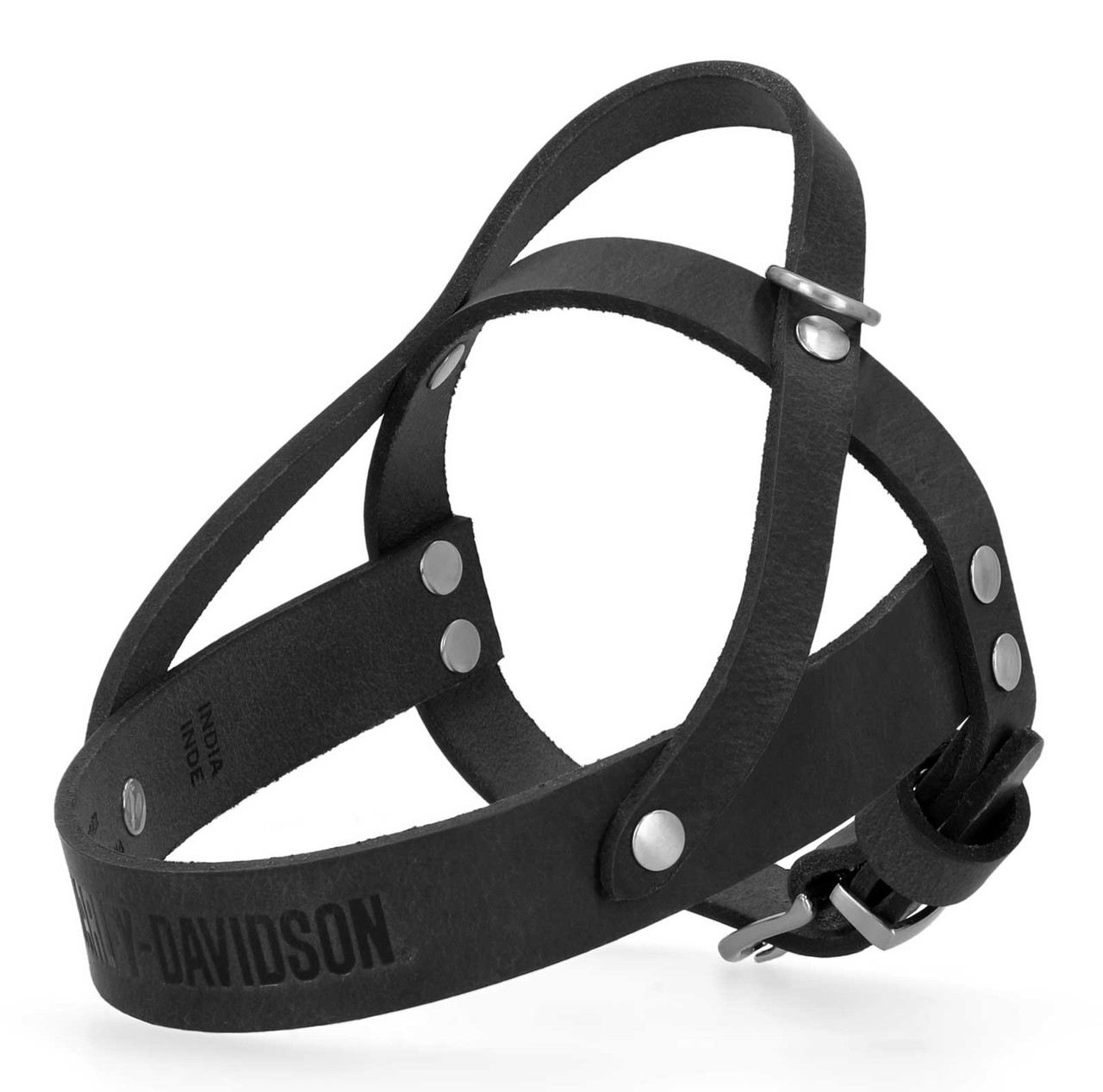 Harley-Davidson® Genuine Leather Dog Harness, Embossed H-D Logo