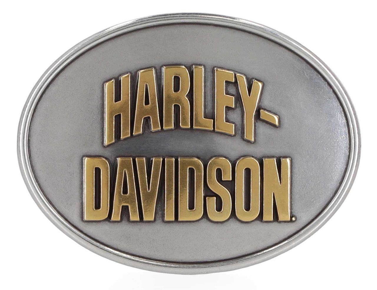 Harley-Davidson® Men's H-D Raised Text Belt Buckle - Nickel Silver