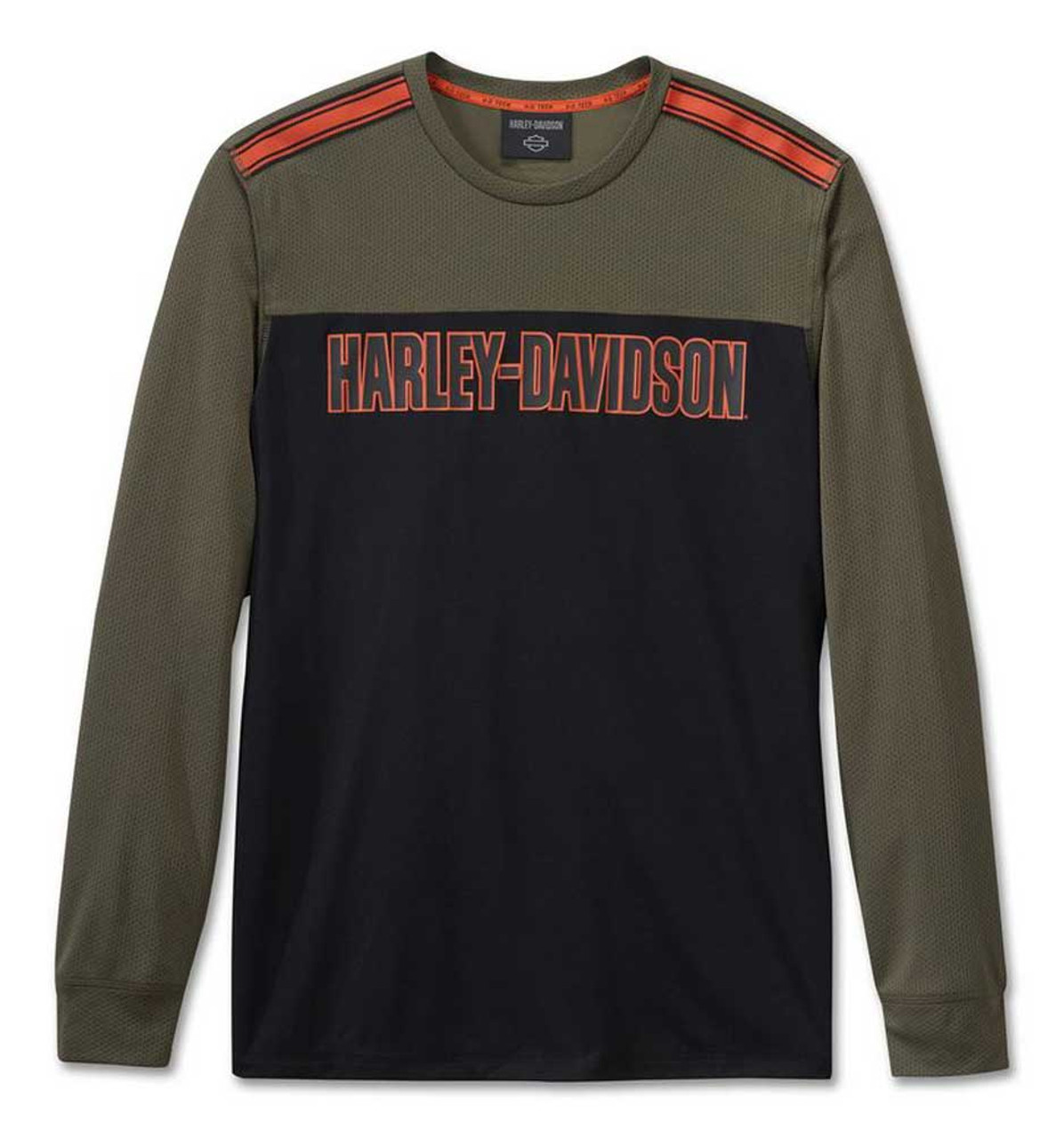 Harley-Davidson® Men's TECH Long Sleeve Colorblocked Mesh