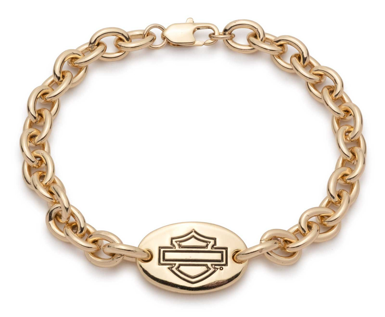 Harley-Davidson® Women's Bar & Shield Oval Logo Chain Bracelet