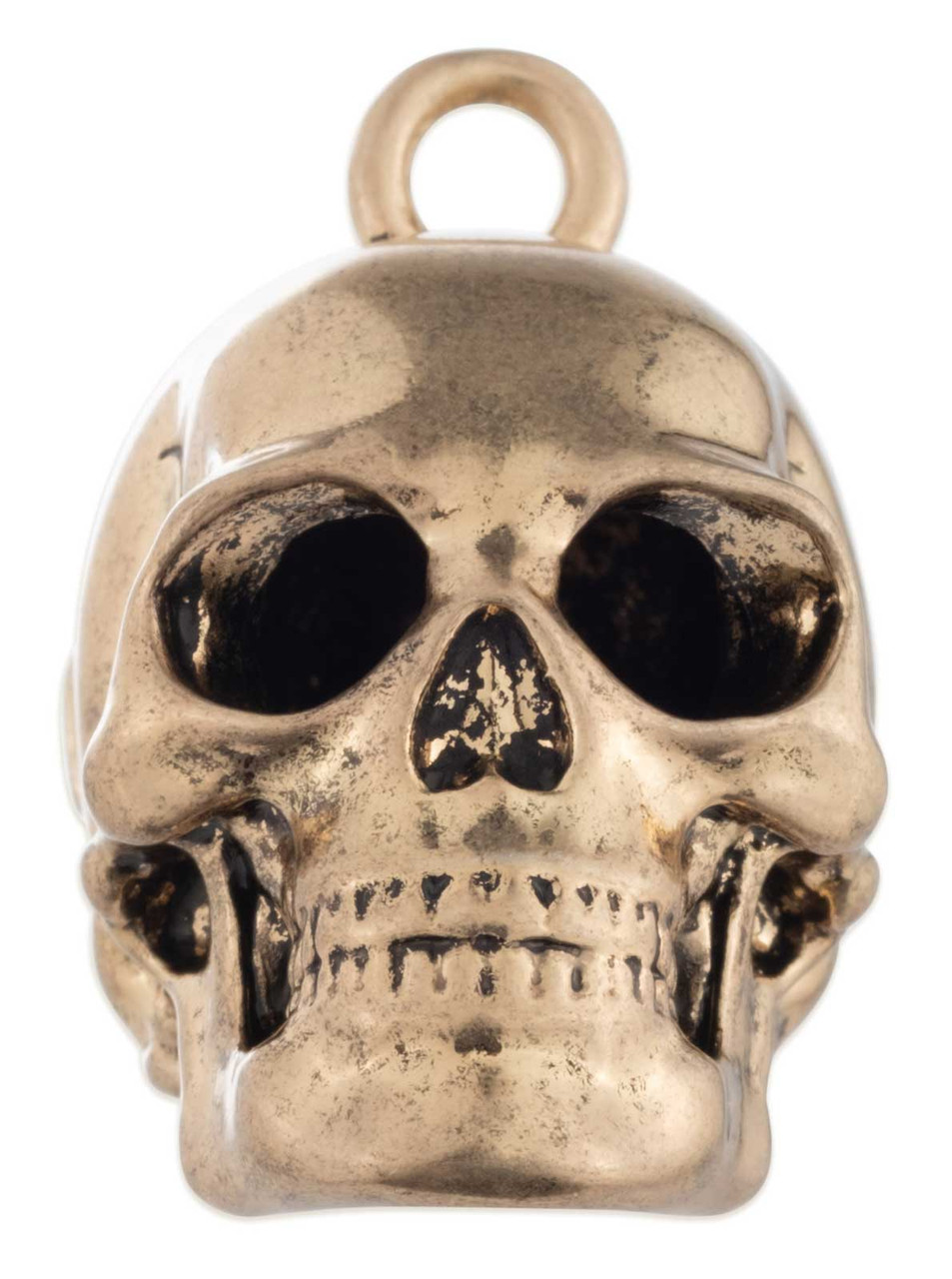 Harley-Davidson® Engraved Bar & Shield Skull Head Ride Bell, Gold