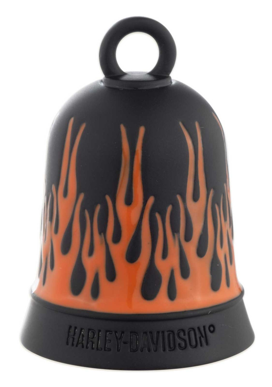 Harley-Davidson® Flames Engraved H-D Script Ride Bell, Orange