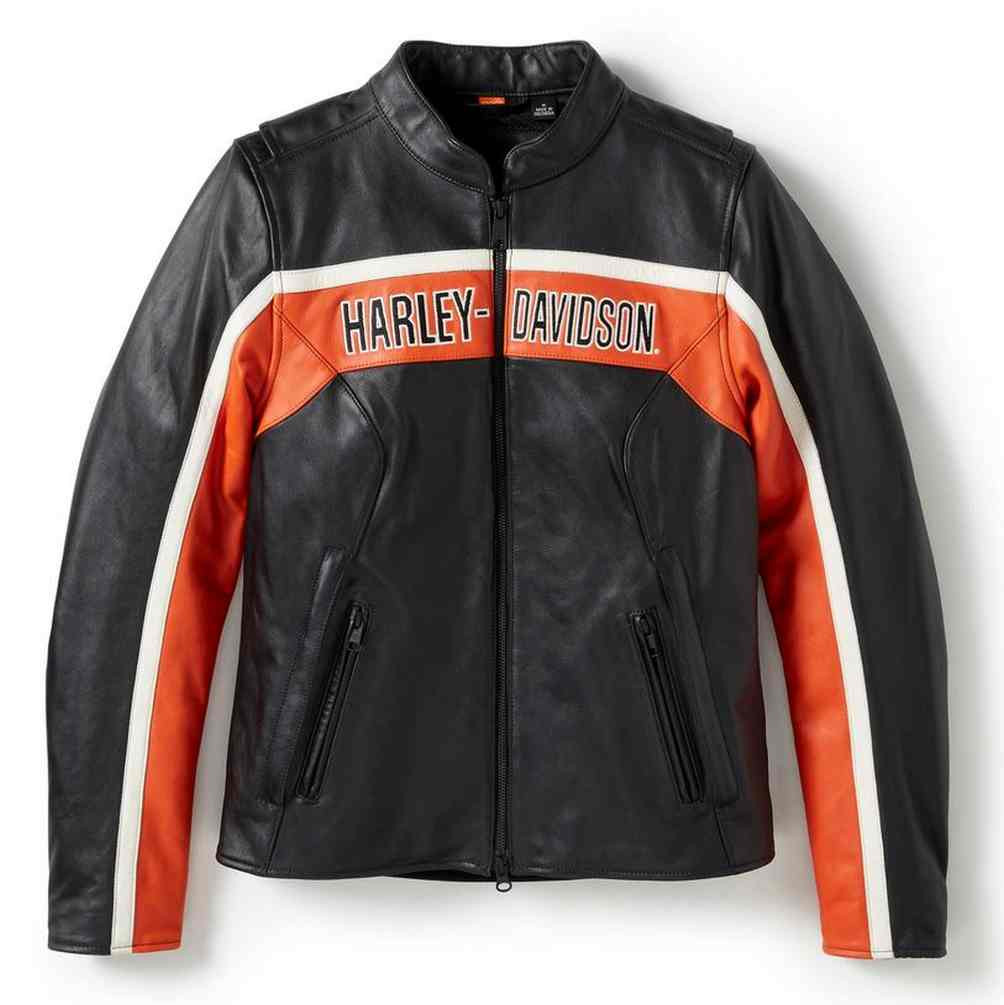 Harley-Davidson® Women's Trenton Leather Riding Jacket, Black