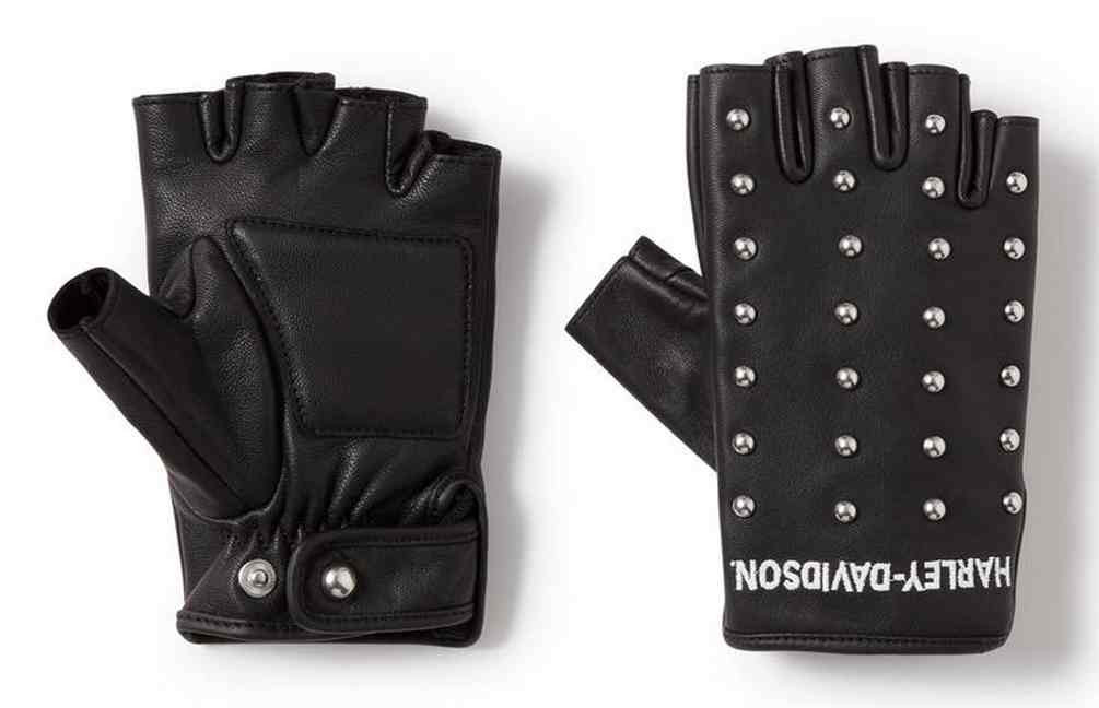 DERWEL PRECISION DH-25ドライバー1ペア 新品変換スロ-ト付 Harley-Davidson® Women's Studded Leather Fingerless Riding Gloves