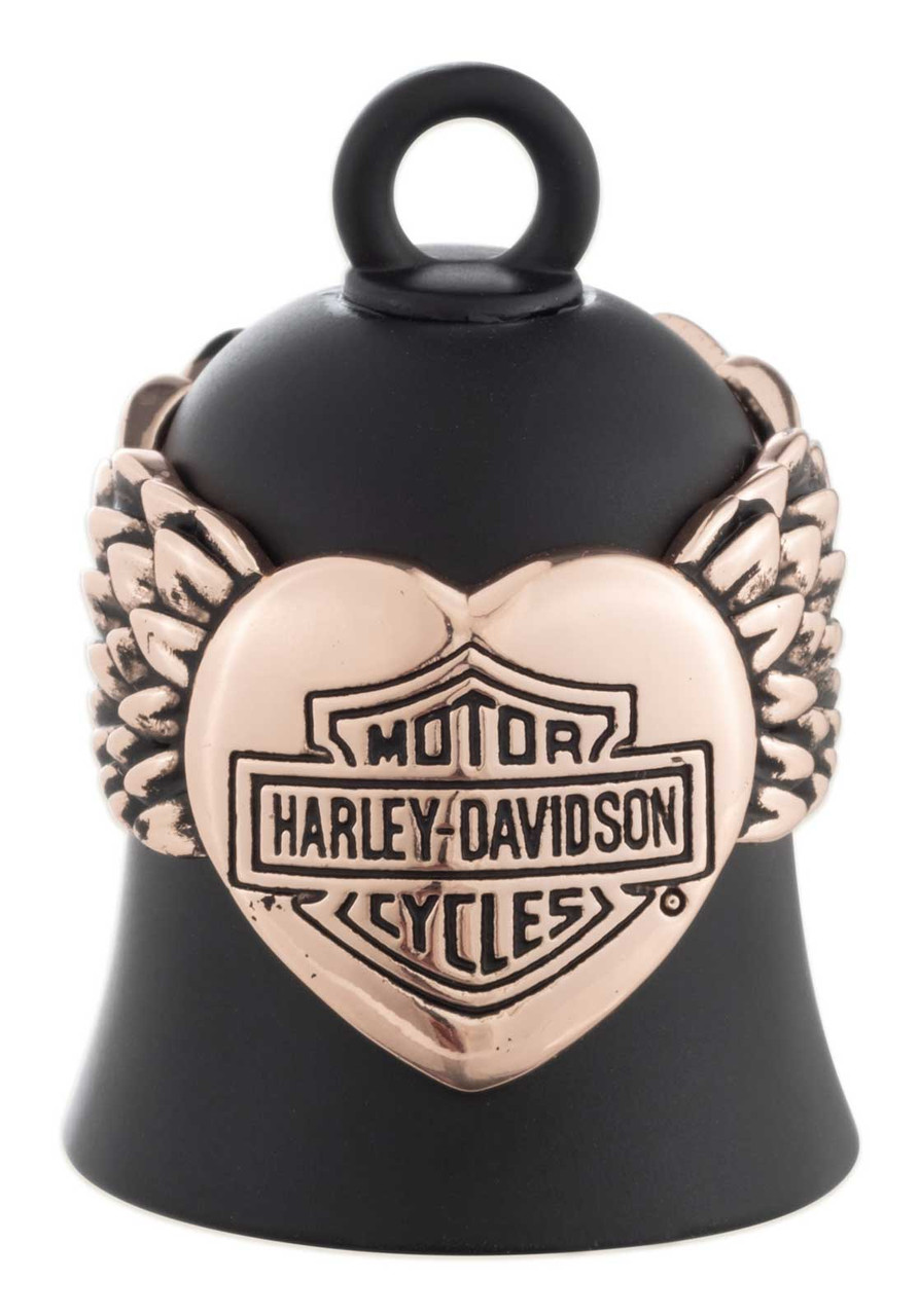 Harley-Davidson® Bar & Shield Logo Winged Heart Ride Bell, Rose