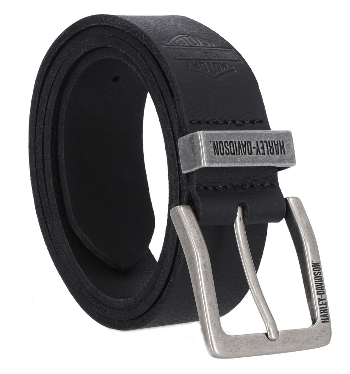 Harley-Davidson® Men's Metal Keeper Bar & Shield Logo Leather Belt